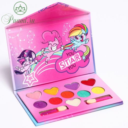 Набор косметики My Little Pony, тени 5 цв по 1,3 гр, блеск 5 цв по 0,8 гр