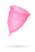Менструальная чаша EROMANTICA, силикон, розовая, S