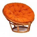 Кресло "PAPASAN" 23/01 W с подушкой, Cognac (коньяк), ткань Оранжевый С 23
