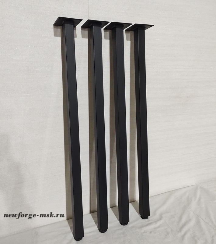 Ножка для стола или столешницы чёрная металлическая высотой 1100 мм