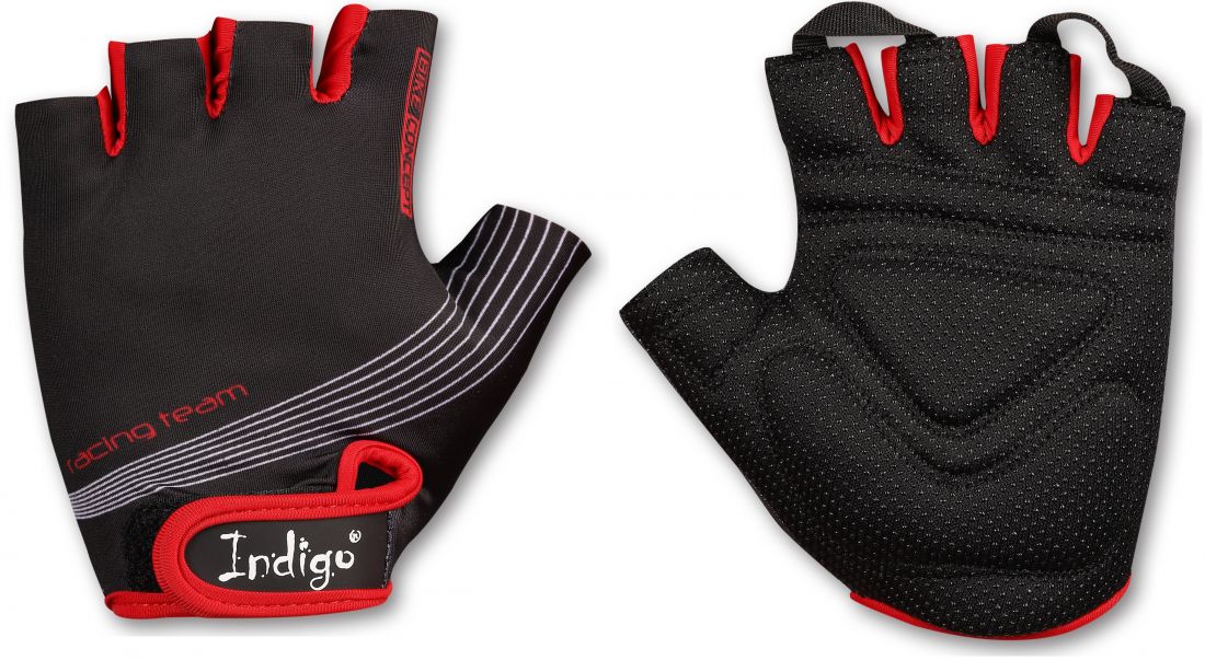 Перчатки велосипедные мужские INDIGO SB-01-8203 Черно-красный