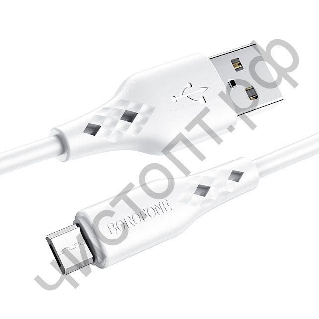 Кабель USB - микро USB Borofone BX48 Белый 2.4A 1м