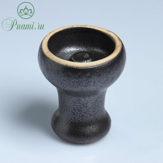 Чаша, глиняная,  d=6.7 см 8.2х6.7 см, серая