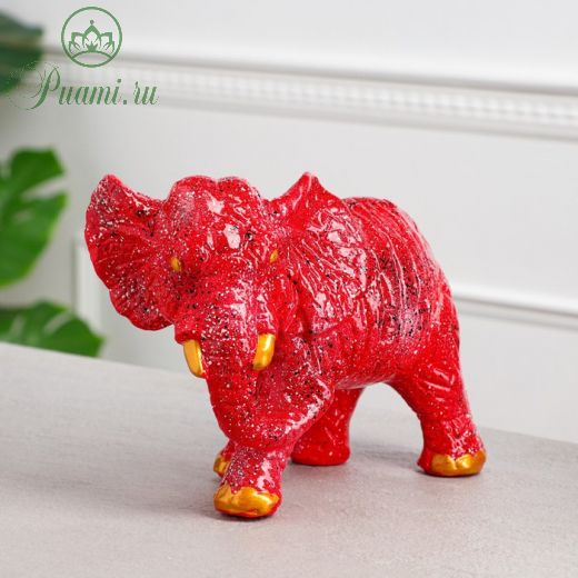 Копилка-оригами "Слон", резка, гранит красный, 24x19 см