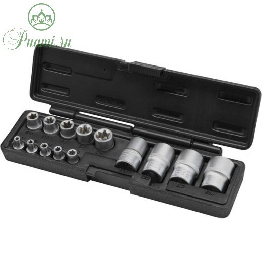 Набор головок Stels Torx 13675, 1/4", 3/8", 1/2", 14 предметов