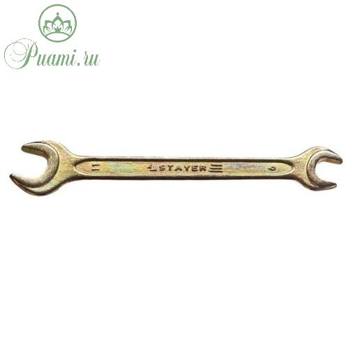 Ключ рожковый гаечный STAYER 27038-09-11, 9 x 11 мм