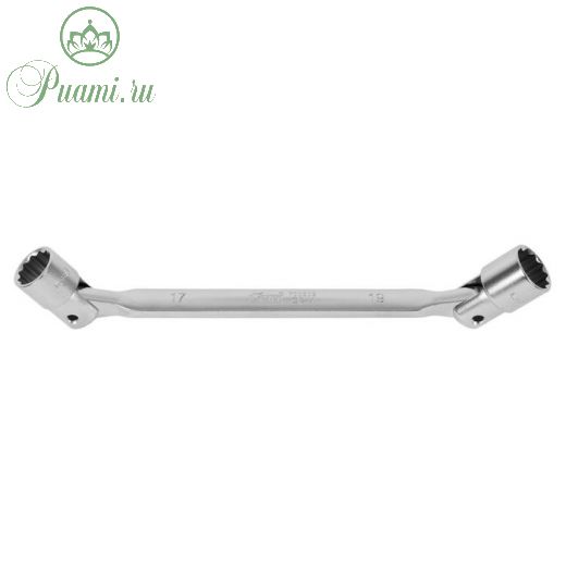 Ключ шарнирный KRAFT KT 700809, холодный штамп, 17х19 мм