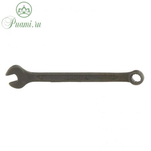 Ключ комбинированный "Сибртех" 14901, фосфатированный, 6 мм, ГОСТ 16983