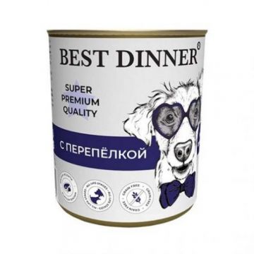 Best Dinner Super Premium С Перепелкой (Бест Диннер Супер Премиум для собак) 340 г.