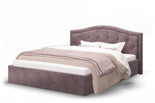 Кровать с ортопедическим основанием Стелла 120х200, серо-фиолетовый
