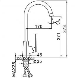 Смеситель для кухни Frap F4058
