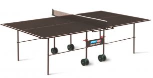 Теннисный стол Start Line Olympic Outdoor (коричневый) с сеткой 