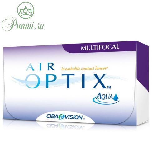 Контактные линзы Air Optix Aqua Multifocal, средняя, 5/8,6, в наборе 3 шт