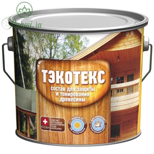 Состав ТЭКОТЕКС для защиты и тонирования древесины махагон, банка 0,6 кг