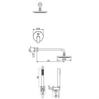 Встраиваемая душевая система с верхним и ручным душем Gattoni H2OMIX7000 KTH715/PD схема 2
