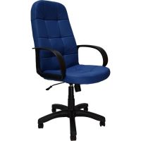 Компьютерное кресло ЯрКресло Кр45 ТГ ПЛАСТ ЭКО4, экокожа, синее