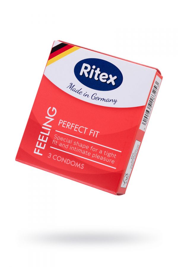 Презервативы RITEX FEELING №3, анатомической формы с накопителем, латекс, 18,5 см