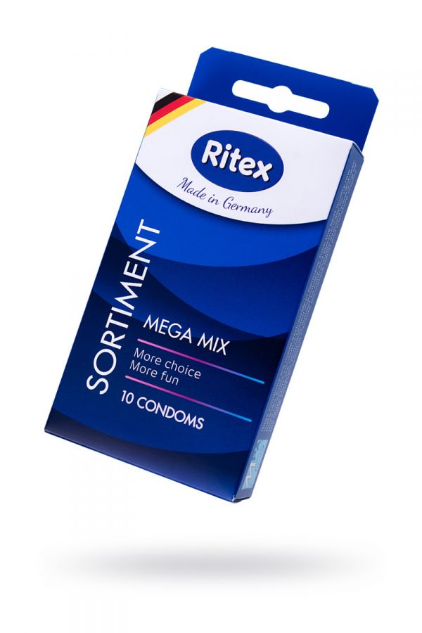 Презервативы RITEX SORTIMENT №10, ассорти, латекс, 18 см
