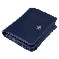 Кожаный бумажник необычной формы Narvin 9601-N.Palermo D.Blue