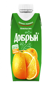 Сок/Нектар ДОБРЫЙ 0,33л Апельсиновый