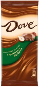 Шоколад DOVE 90г Молочный с фундуком