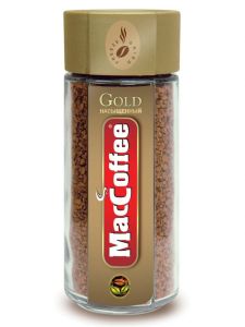 Кофе растворимый МACCOFFEE Gold 100г Сублимированный ст/б