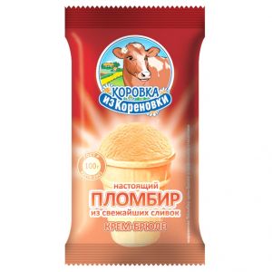 Мороженое Коровка из Кореновки 100г Пломбир шоколадный ваф/ст