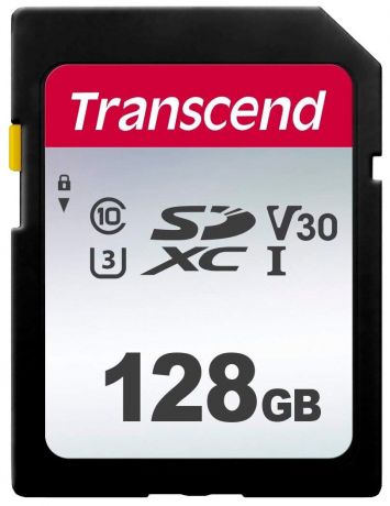 Карта памяти Transcend TS*SDC300S 128 GB, чтение: 100 MB/s, запись: 40 MB/s