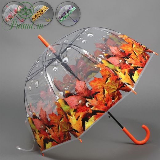 Зонт - трость полуавтоматический «Цветы», 8 спиц, R = 40 см, цвет МИКС