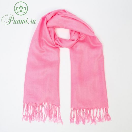 Палантин текстильный, цвет розовый, размер 70х70