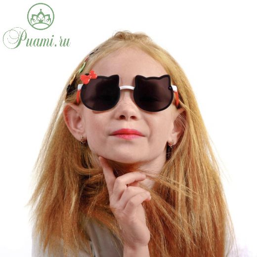 Очки солнцезащитные детские, UV400, линза 5х5 см, ширина 13 см, дужка 13.5 см, микс
