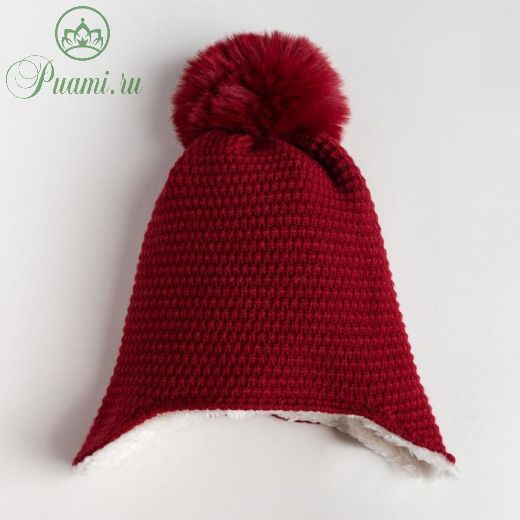 Шапка для девочки MINAKU, цв.красный, р-р 50-52