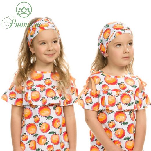 Повязка на голову для девочек, размер  48-51 см, цвет оранжевый