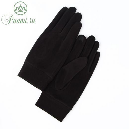 Перчатки мужские, размер 11, без утеплителя, цвет чёрный