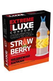 Презерватив Luxe EXTREME Медвежий Капкан с ароматом клубники, 1 шт.