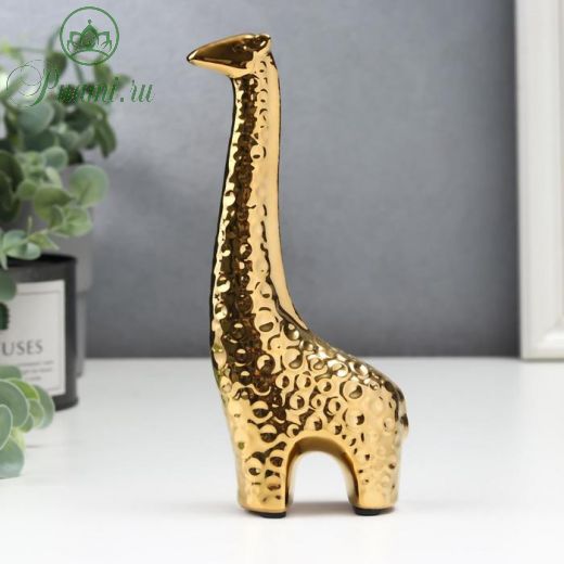 Сувенир керамика "Золотой жираф" 19х3,5х9 см