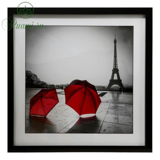 Картина стекло пэт "Романтичный Париж" 50х50(54х54) см