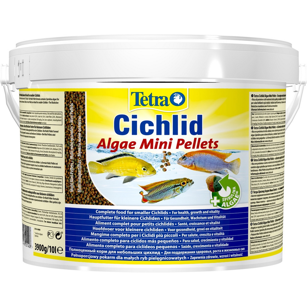 Корм для рыб TetraCichlid Algae Mini 10 л