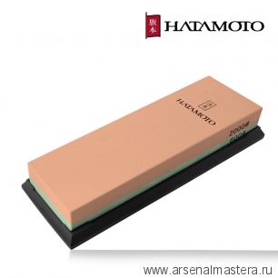 Камень Точильный водный комбинированный на подставке 180 х 60 х 28 мм 600 / 2000 грит Hatamoto Tojiro HT0962