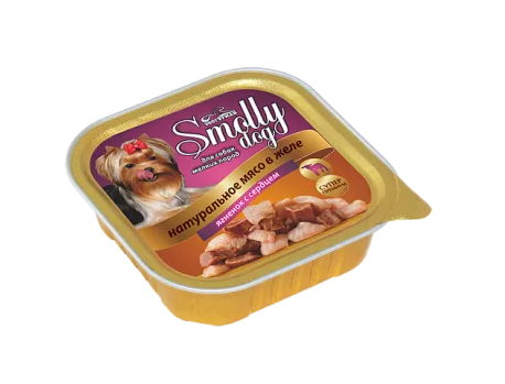 Smolly Dog консервы 100г с ягненком,сердцем для собак