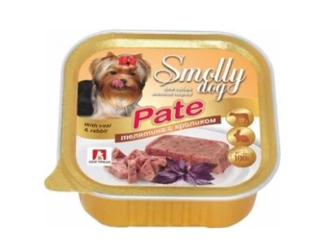 Smolly Dog Pate консервы 100г с телятиной, кроликом для собак