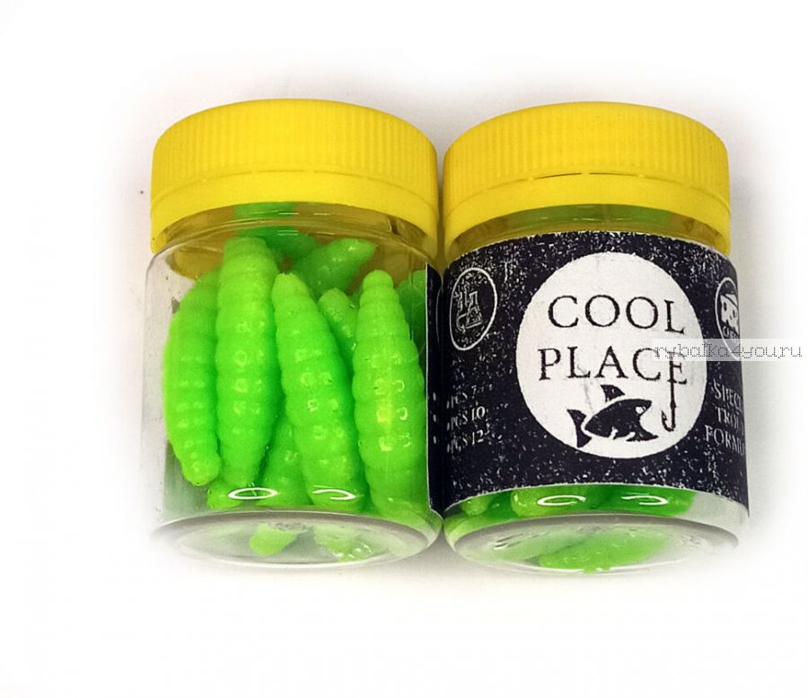 Силиконовые приманки Cool Place Maggot 4 см / 2 гр / цвет: зеленый