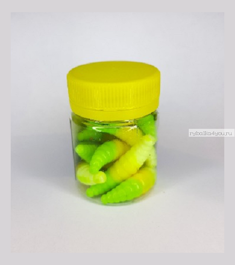Силиконовые приманки Cool Place Maggot 4 см / 2 гр / цвет: лимонно-зеленый