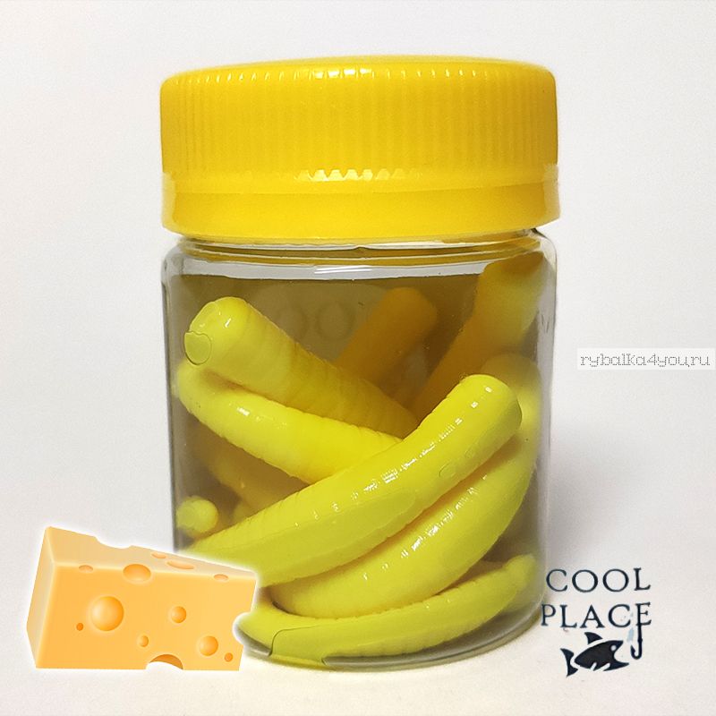 Мягкая приманка Cool Place Worm 7,5 см / цвет: лимонный