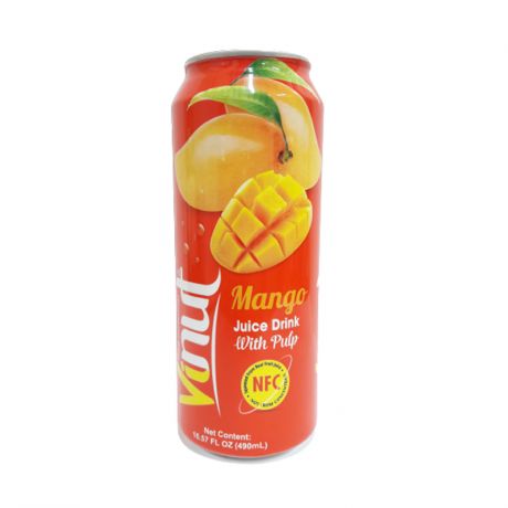 Напиток Vinut сокосодержащий "Сок манго с мякотью", объем 490 мл