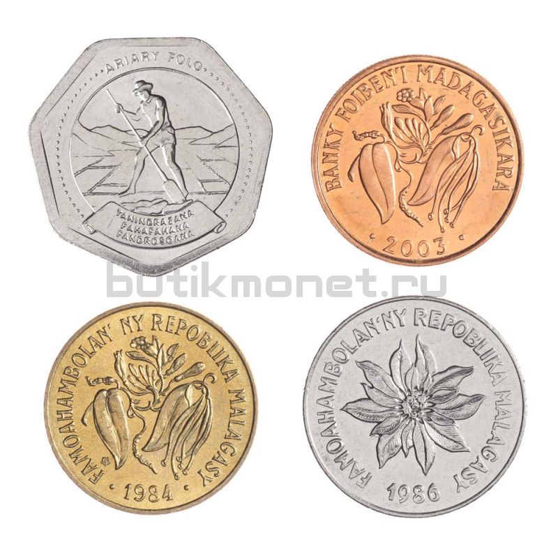 Набор монет 1984-2003 Мадагаскар (4 штуки)