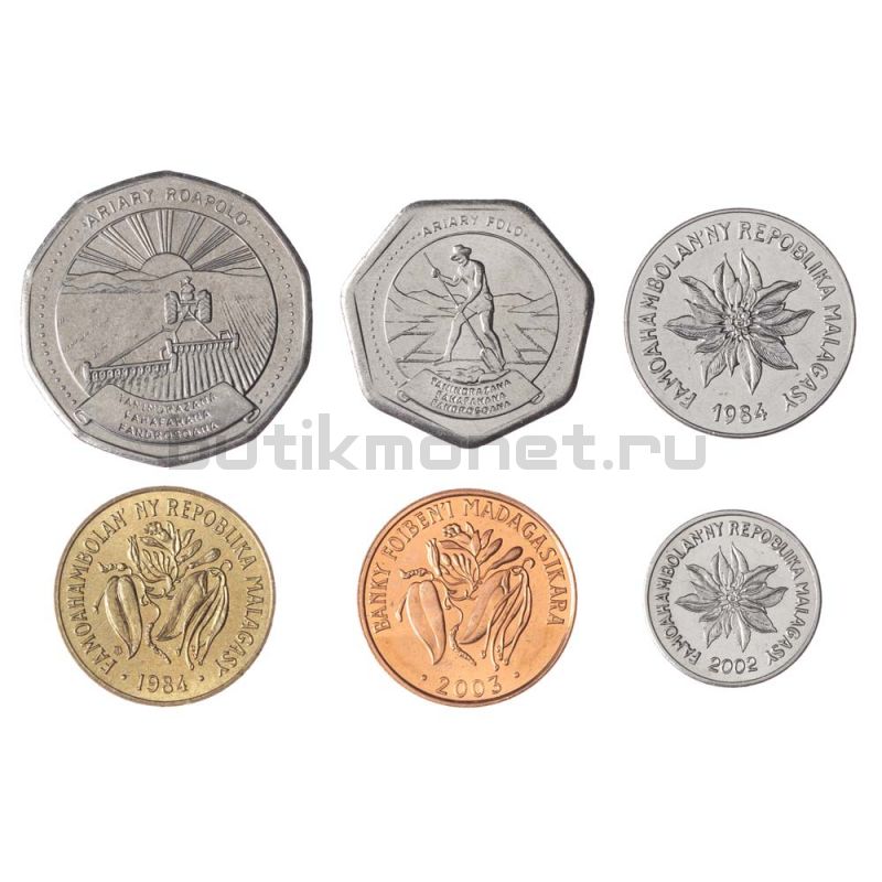 Набор монет 1988-2003 Мадагаскар (6 штук)