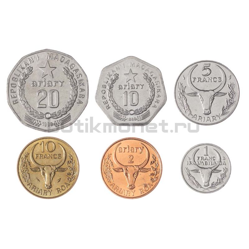 Набор монет 1988-2003 Мадагаскар (6 штук)