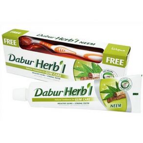 Зубная паста Dabur Herb’l  Neem (ним) 150 гр. в комплекте с зубной щеткой