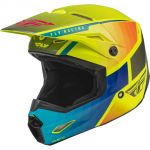 Fly Racing Kinetic Drift Blue/Hi-Vis Yellow/Charcoal шлем внедорожный